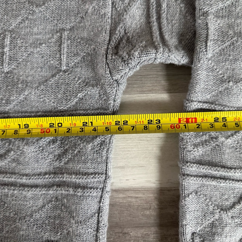 Christian Dior Vintage Men’s Diamond Weave Gray Sweater - Made In USA | Size L - Picture 4 of 6